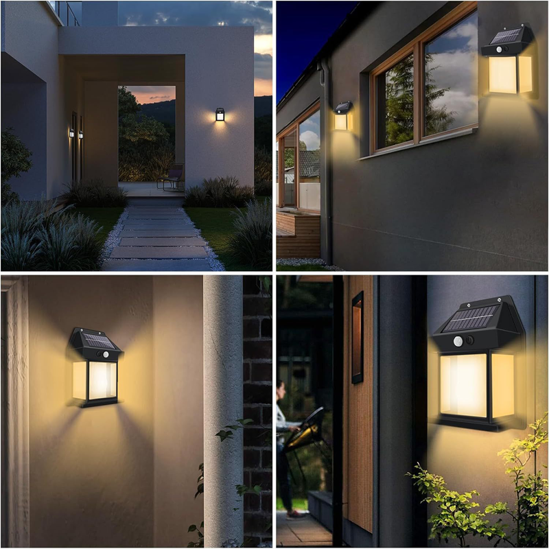 HYTRA Outdoor Solar Induction Tungsten Wire Warm Light Wall Lamp