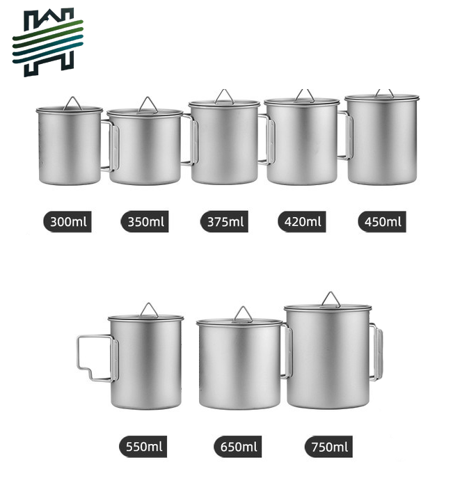 HYTRA Outdoor Pure Titanium Multi-capacity Water Cup