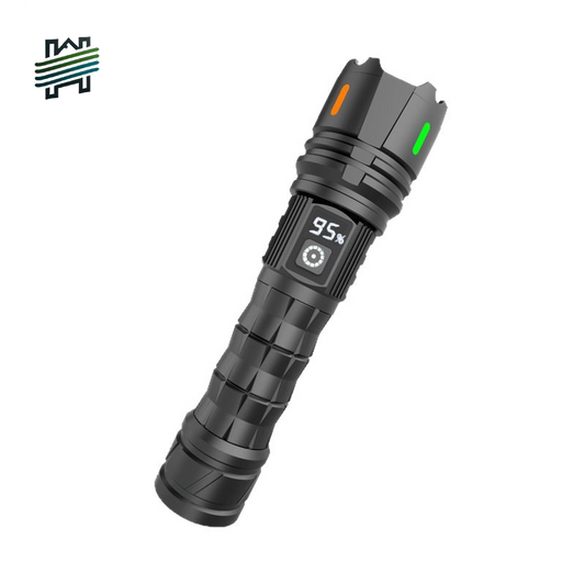 HYTRA Digital Electric Display Dual Laser Flashlight Mechanical Control Zoom TYPE-C Intelligent Fast Charging Large Capacity and Long Battery Life