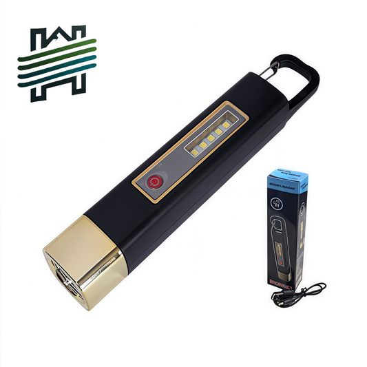 High-intensity LED flashlight, rechargeable power bank, multi-functional outdoor ultra-bright mini household lamp, portable.