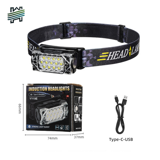 HYTRA Lightweight Sensor Headlamp Lightweight Design Multi-speed Dimming High-brightness LED Wick Intelligent Sensing