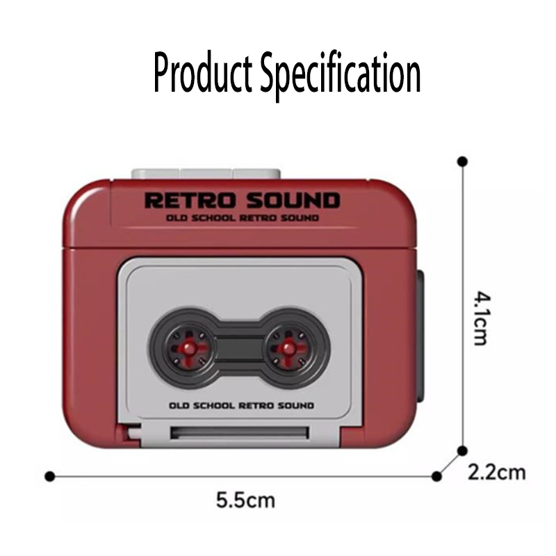 HYTRA Mini Retro Tape Recorder Keychain High-quality ABS