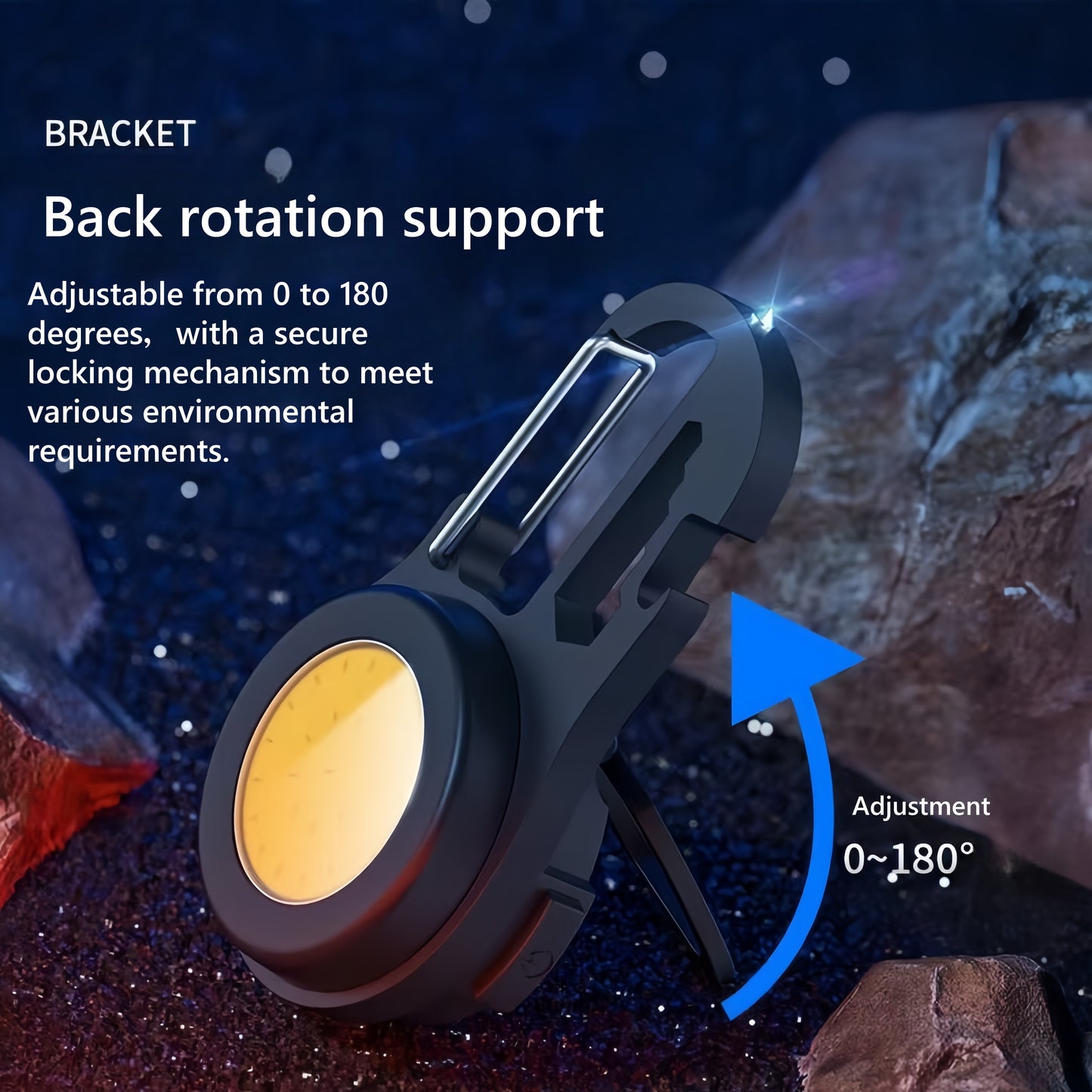 Multifunctional high-brightness small flashlight, clip-on keychain lamp, rechargeable, strong magnet, portable, outdoor working lamp