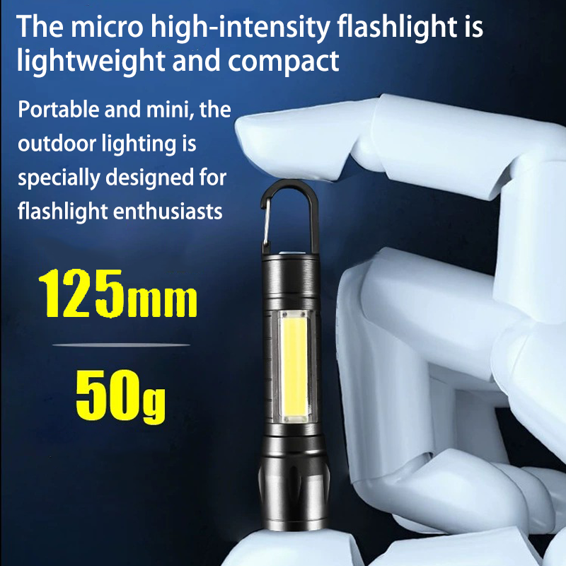 HYTRA Led High-intensity Rechargeable Flashlight Compact and Lightweight Multifunctional Lighting Applicable to Multiple Scenarios