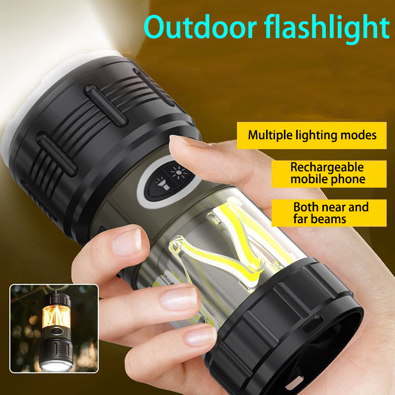 HYTRA Multi-functional Outdoor Camping Lamp Strong Light Long-range Soft Light Atmosphere Multi-functional Charging Digital Battery Level Display