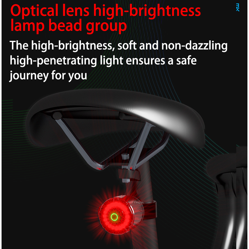 HYTRA Multifunctional Bicycle Tail Light TYPE-C Fast Charging Lightweight Design Brake Sensing and Intelligent Vibration