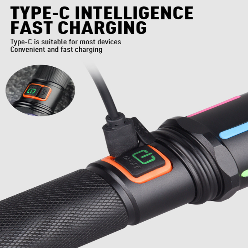 HYTRA Strong Flashlight for Patrol Camping and Outdoor Lighting, COB Aluminum Alloy