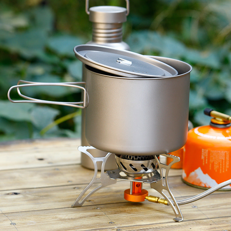 HYTRA 1600ml Outdoor Pure Titanium Folding Stockpot