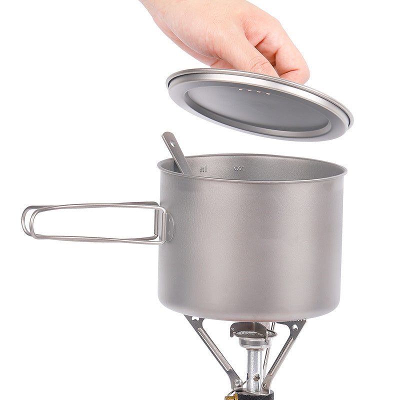 HYTRA 1600ml Outdoor Pure Titanium Folding Stockpot