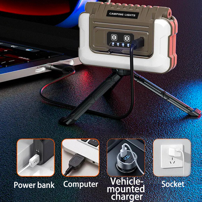 HYTRA Multi-functional Outdoor Camping Lamp Foldable Double-sided and Bright Large-capacity Rechargeable Battery