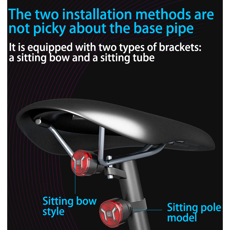 HYTRA Intelligent Brake-sensing Bicycle Taillights Intelligent Brake Sensor IPX5-level Water Resistance Ultra-long Battery Life, Optical Lens Design