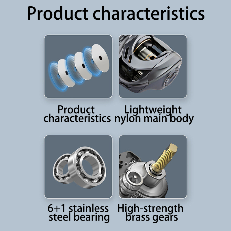 HYTRA All-metal long-range drop wheel Ultra-long-range Drop Wheel Magnetic Brake Beveled Metal Wire Cup 10. Magnetic Beans