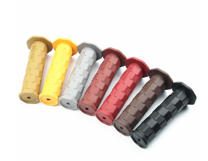 HYTRA Motorcycle retro motorcycle modification handlebar cover, handlebar rubber, faucet grip, universal square anti-slip handlebar rubber cover, high-quality rubber