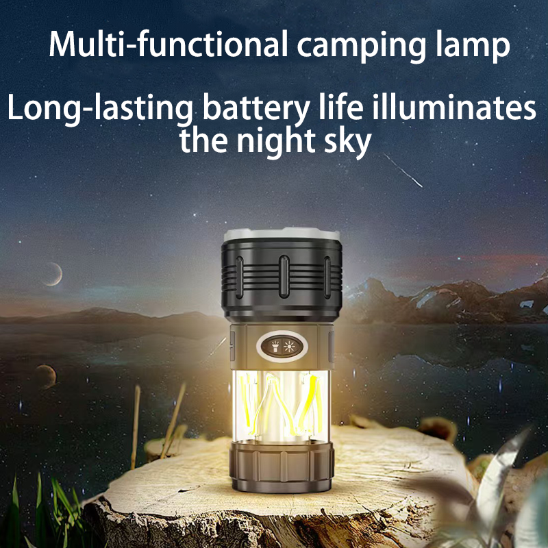 HYTRA Multi-functional Outdoor Camping Lamp Strong Light Long-range Soft Light Atmosphere Multi-functional Charging Digital Battery Level Display