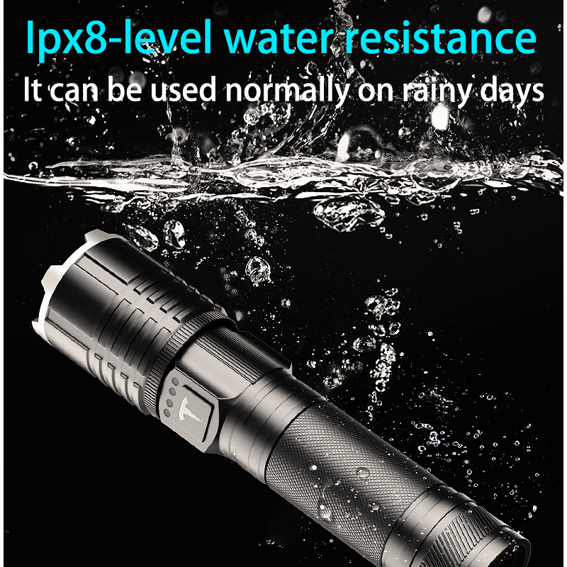 HYTRA Telescopic Focusing Long-range Flashlight TYPE-C Fast Charging Ultra-long Battery Life IPX8 Waterproof