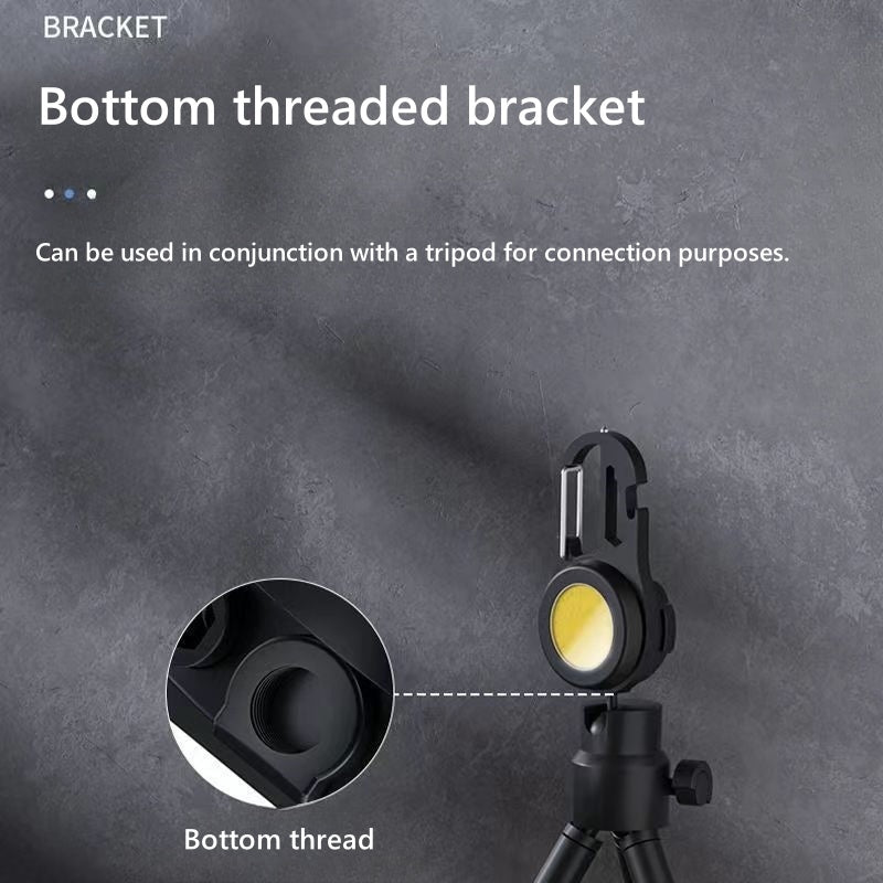 Multifunctional high-brightness small flashlight, clip-on keychain lamp, rechargeable, strong magnet, portable, outdoor working lamp
