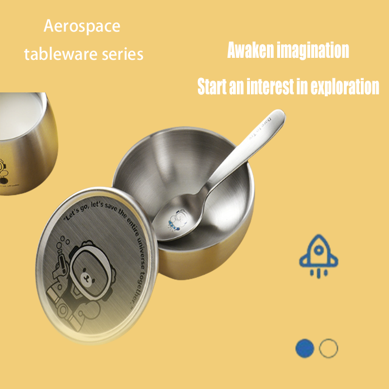 HYTRA Stainless Steel Children's Bowl School and Hotel Special Bowl Aerospace Co-branded Stainless Steel