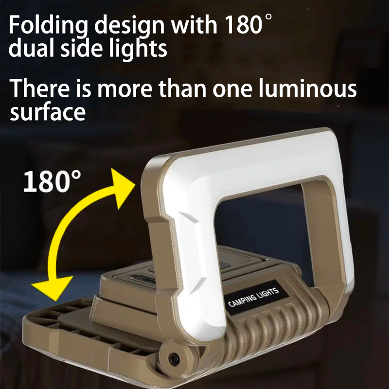 HYTRA Multi-functional Outdoor Camping Lamp Foldable Double-sided and Bright Large-capacity Rechargeable Battery