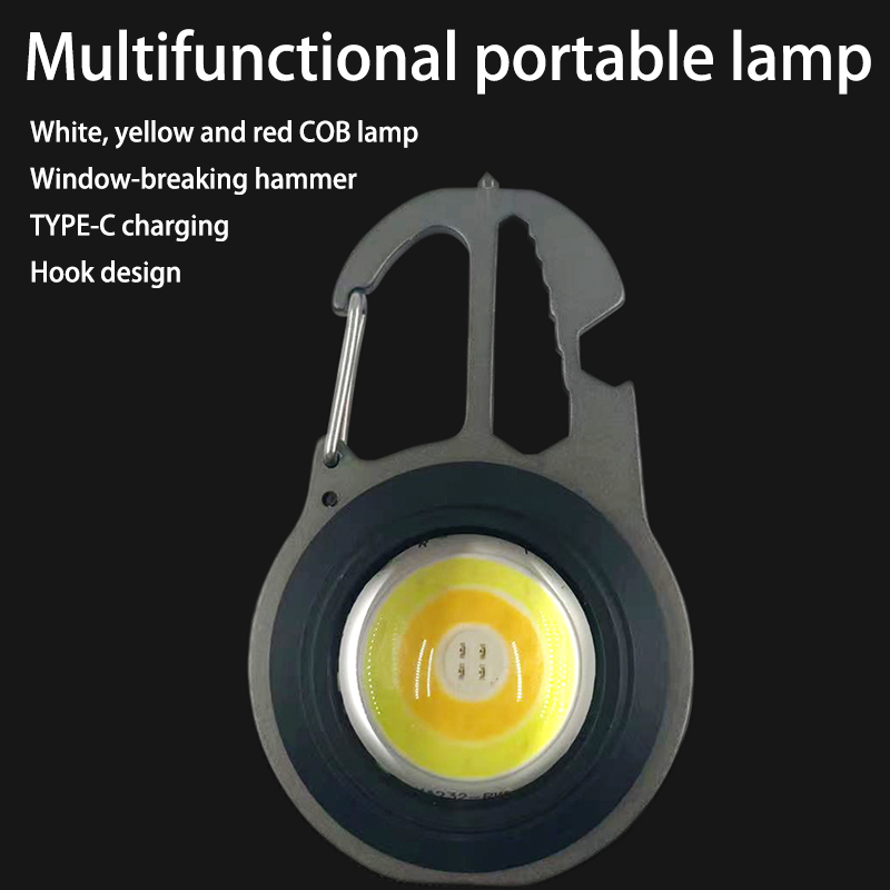 HYTRA Multifunctional Portable USB Mini Keychain Lamp Compact in Size Easy to Carry Multi-functional Wrench