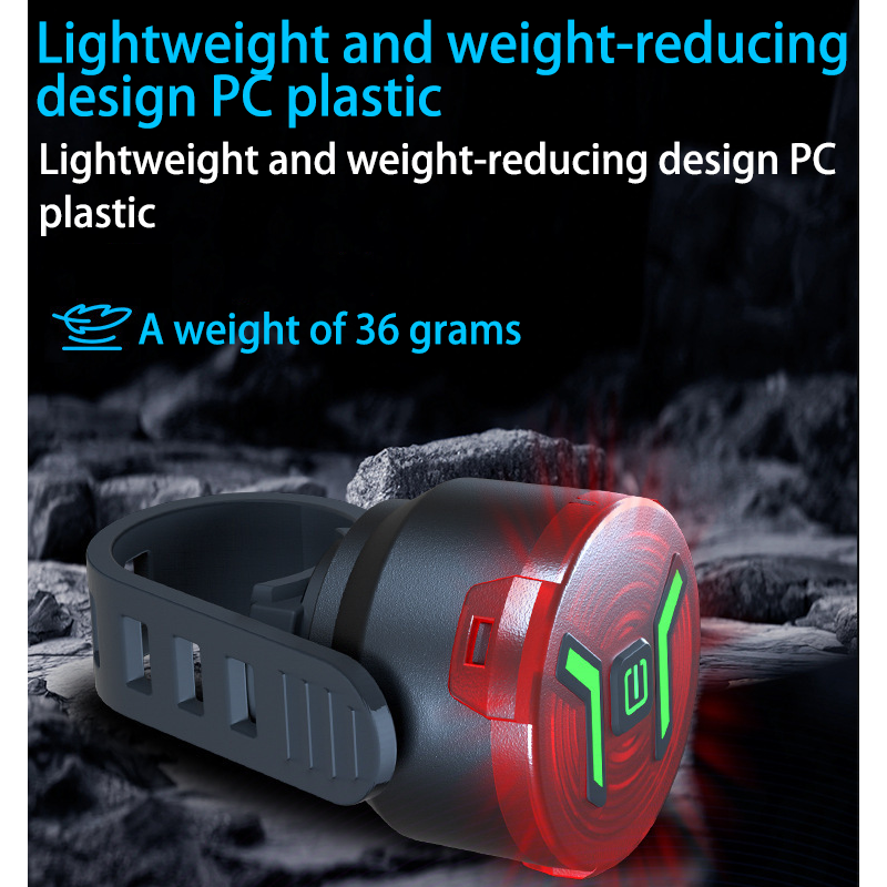 HYTRA Intelligent Brake-sensing Bicycle Taillights Intelligent Brake Sensor IPX5-level Water Resistance Ultra-long Battery Life, Optical Lens Design