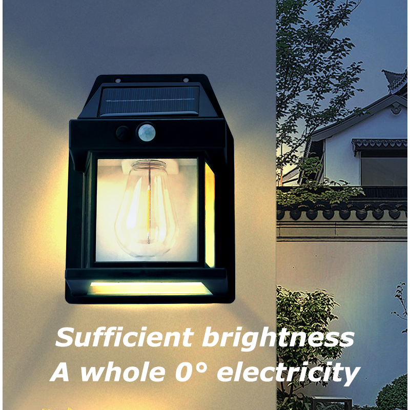 HYTRA Outdoor Solar Induction Tungsten Wire Warm Light Wall Lamp