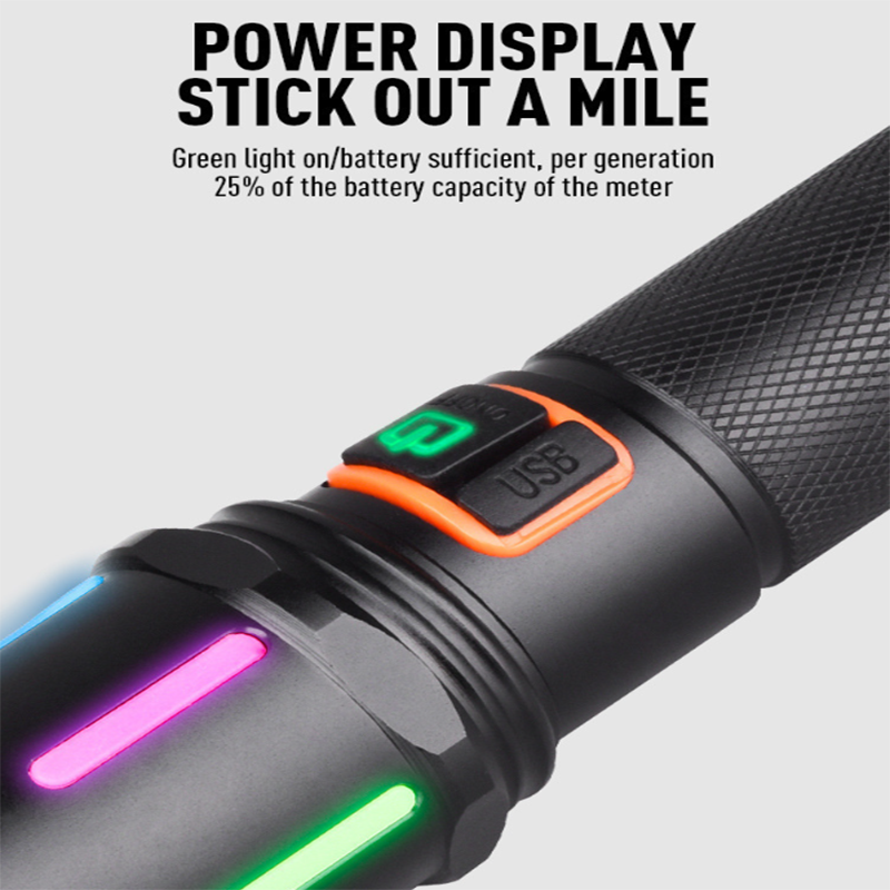 HYTRA Strong Flashlight for Patrol Camping and Outdoor Lighting, COB Aluminum Alloy