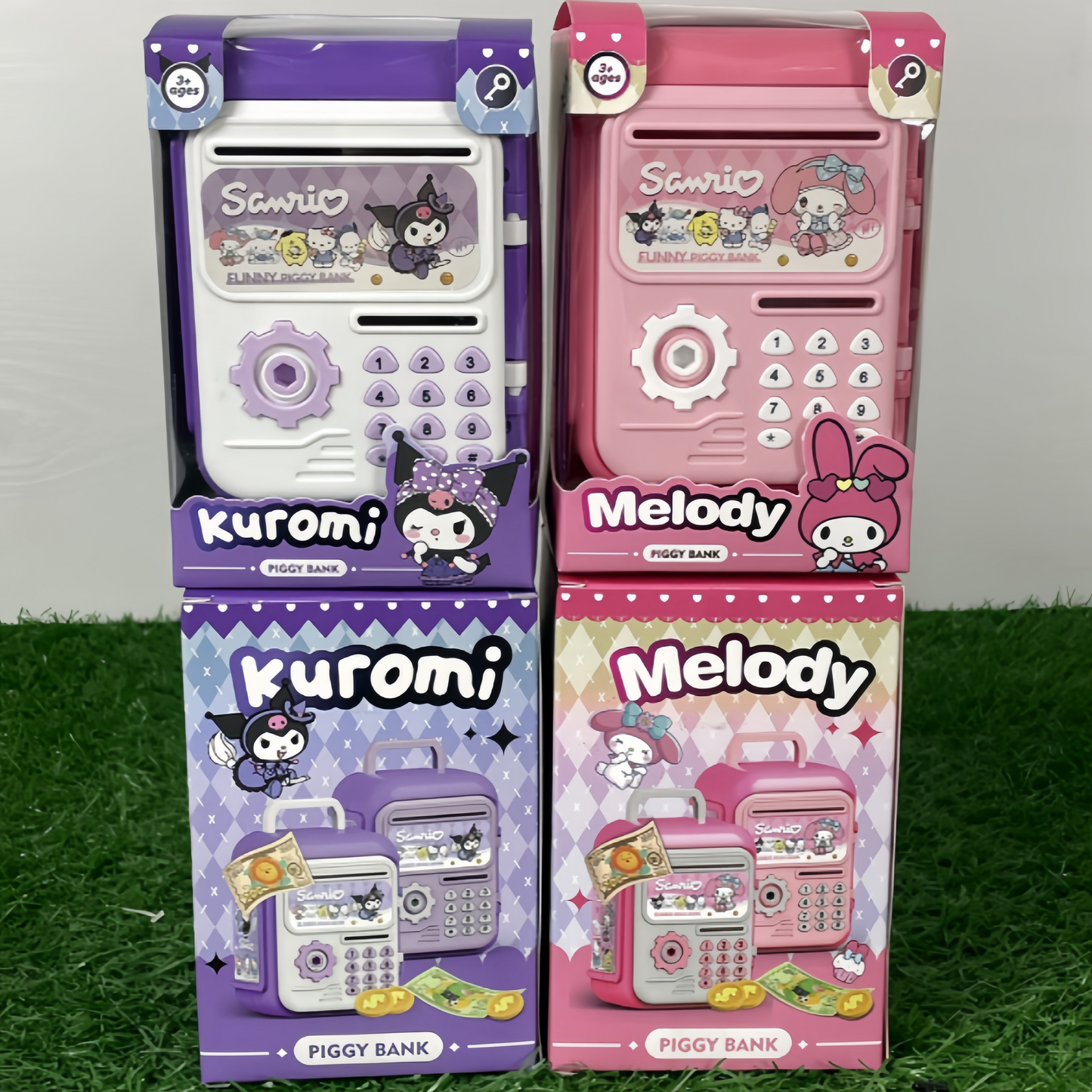 New style piggy bank for girls and boys, password box for saving money, large capacity for boys, princess toy for pretend play