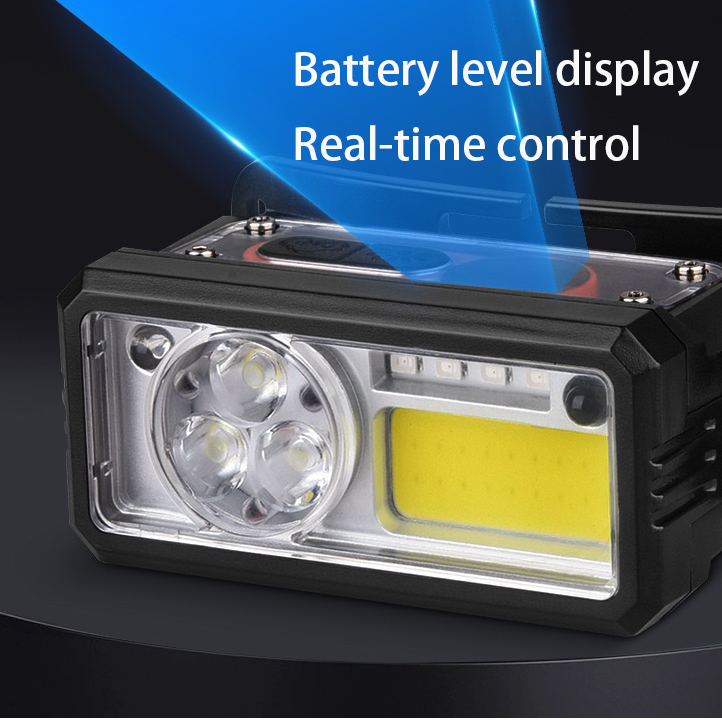 HYTRA Strong light outdoor intelligent induction electric display rechargeable headlamp