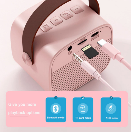 HYTRA Speaker Bluetooth Karaoke 2 Mic Set