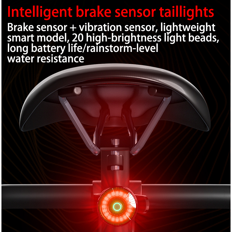 HYTRA Multifunctional Bicycle Tail Light TYPE-C Fast Charging Lightweight Design Brake Sensing and Intelligent Vibration