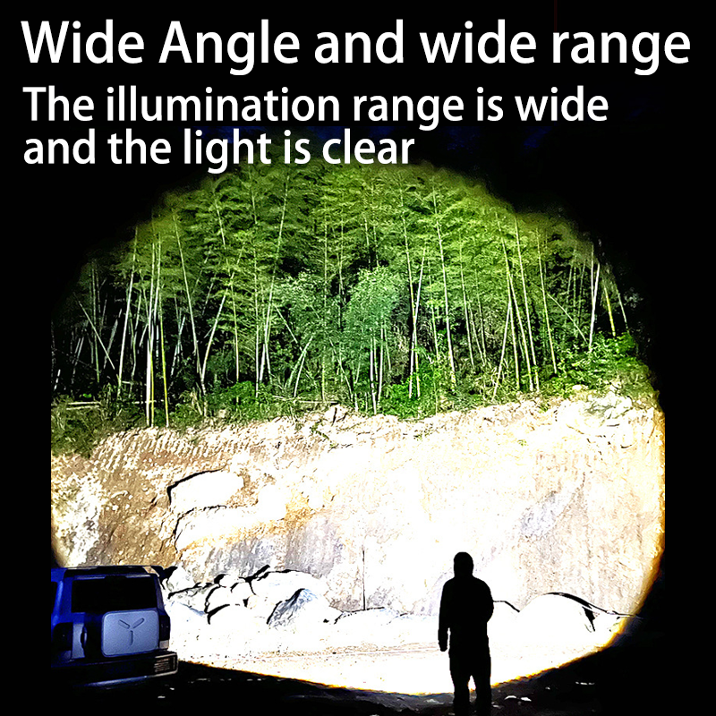 HYTRA Telescopic Focusing Long-range Flashlight TYPE-C Fast Charging Ultra-long Battery Life IPX8 Waterproof