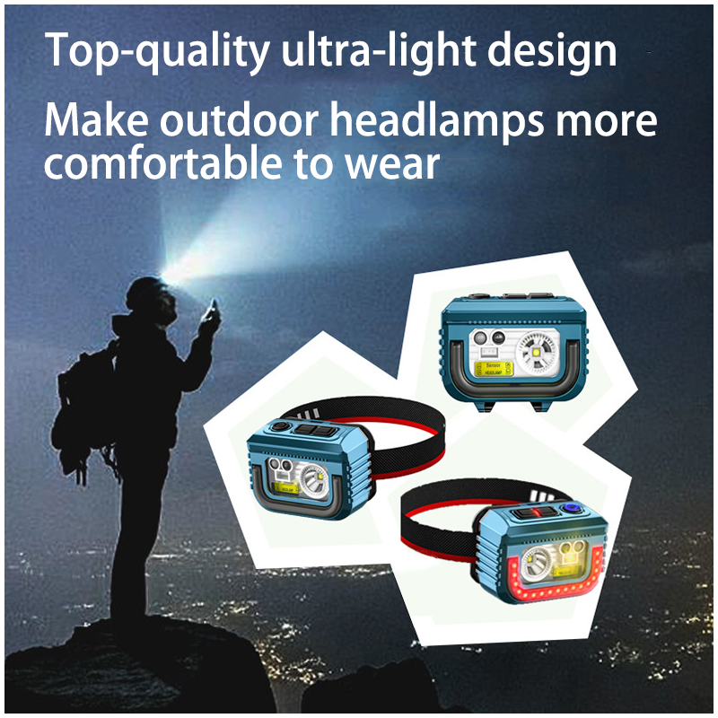 HYTRA Three-color Light Source Induction Headlamp Multiple Light Sources are Gradually Buffered and Switched With Intelligent Sensing for Strong Long-range Light