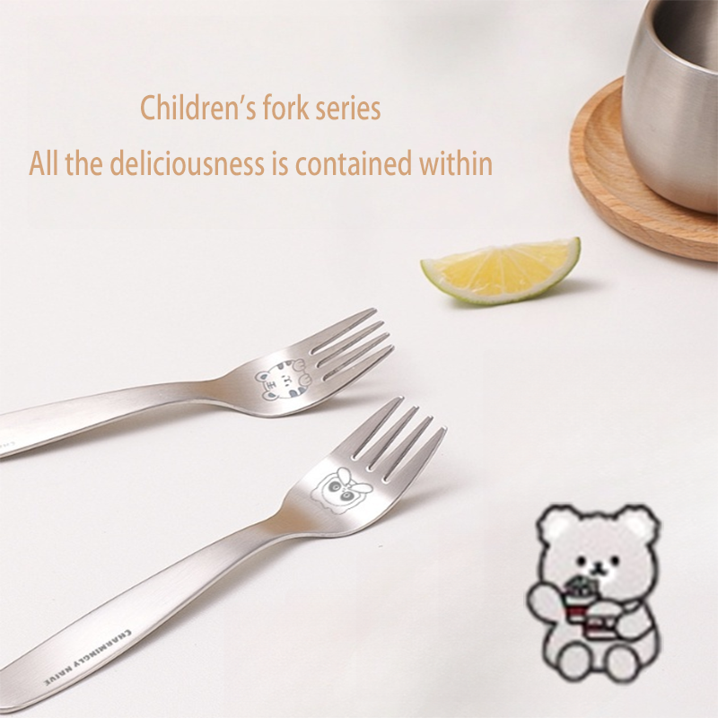 HYTRA Forks Children's Tableware Forks School and Hotel-Specific Forks Stainless Steel