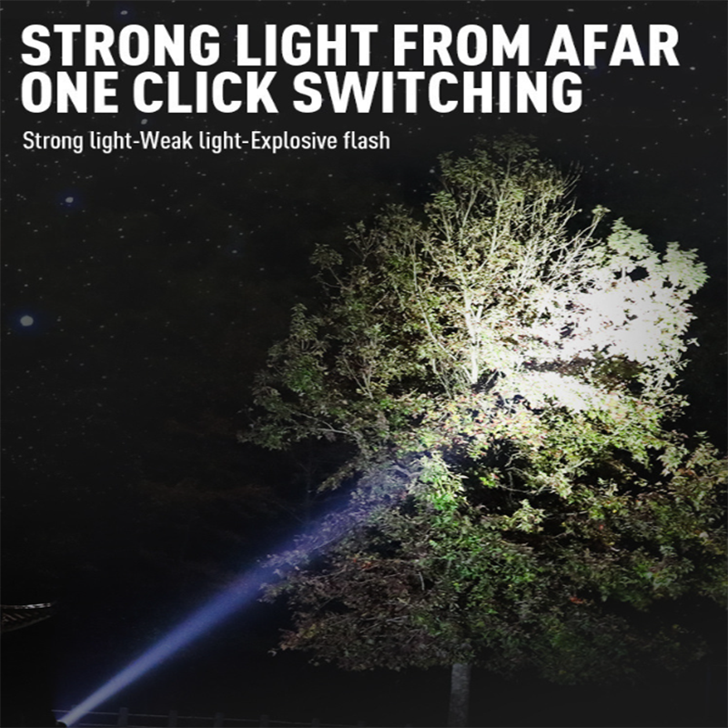 HYTRA Strong Flashlight for Patrol Camping and Outdoor Lighting, COB Aluminum Alloy