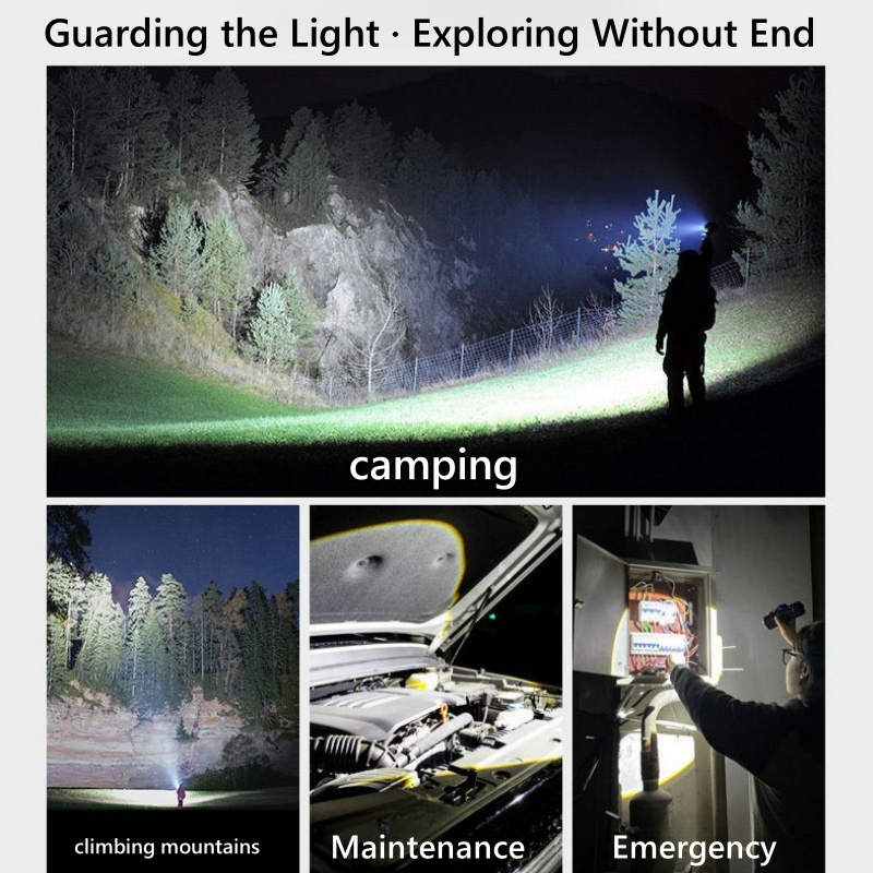 Convenient charging, long-range shooting, strong light, focusing, flashlight, outdoor LED multi-functional, high-quality product.