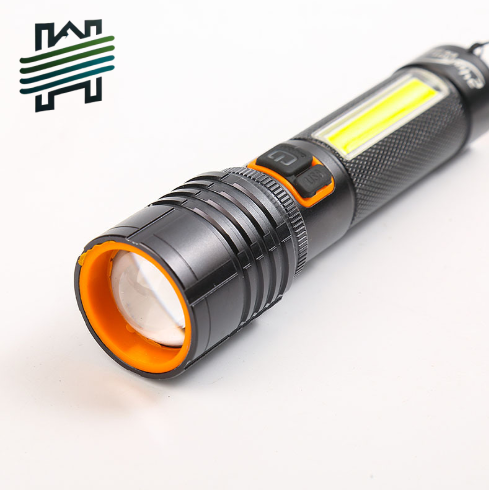 Super-bright long-range white laser TYPE-C fast-charging outdoor lighting lamp, telescopic zoomable, strong light flashlight