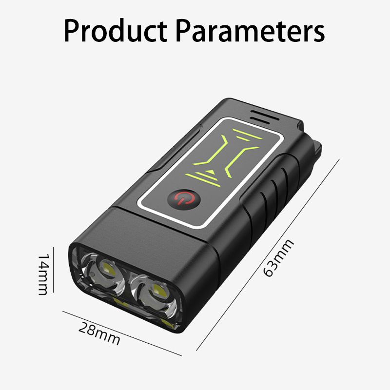 HYTRA Mini Dual-core LED Flashlight is a Portable Rechargeable Device that can Emit Strong Light and is Suitable for Long-distance Use as a Slim Handtorch.