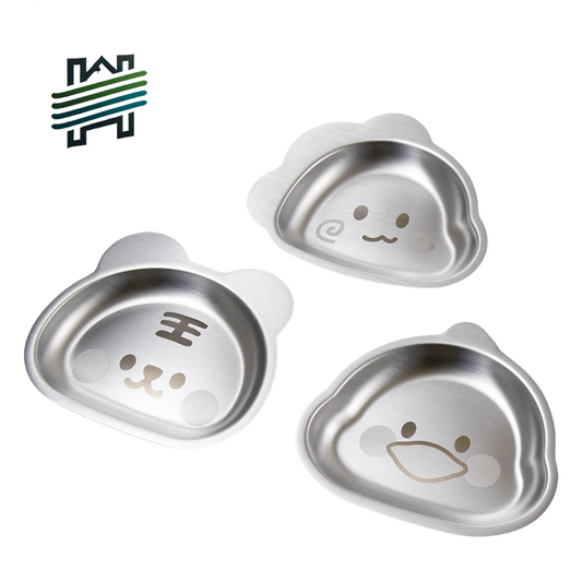 HYTRA  Children's Cartoon Stainless Steel Dinner Plate