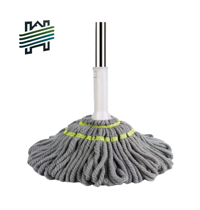 HYTRA Hand Cranked Mop Stainless steel body fiber cotton style Dry and wet dual-purpose