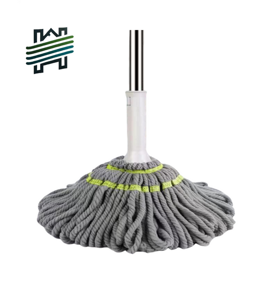 HYTRA Hand Cranked Mop  Stainless steel body  fiber cotton style Dry and wet dual-purpose