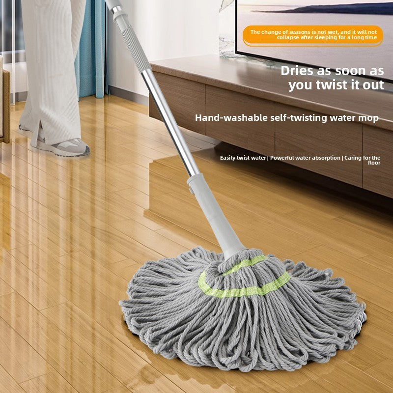 HYTRA Hand Cranked Mop  Stainless steel body  fiber cotton style Dry and wet dual-purpose