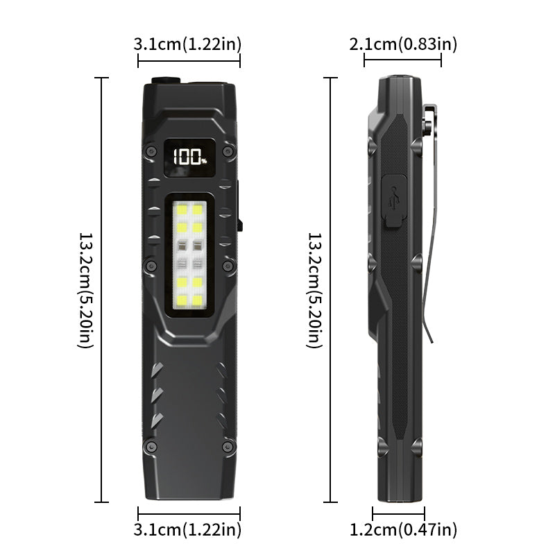 HYTRA Stainless Steel Outdoor Flashlight 1000mA