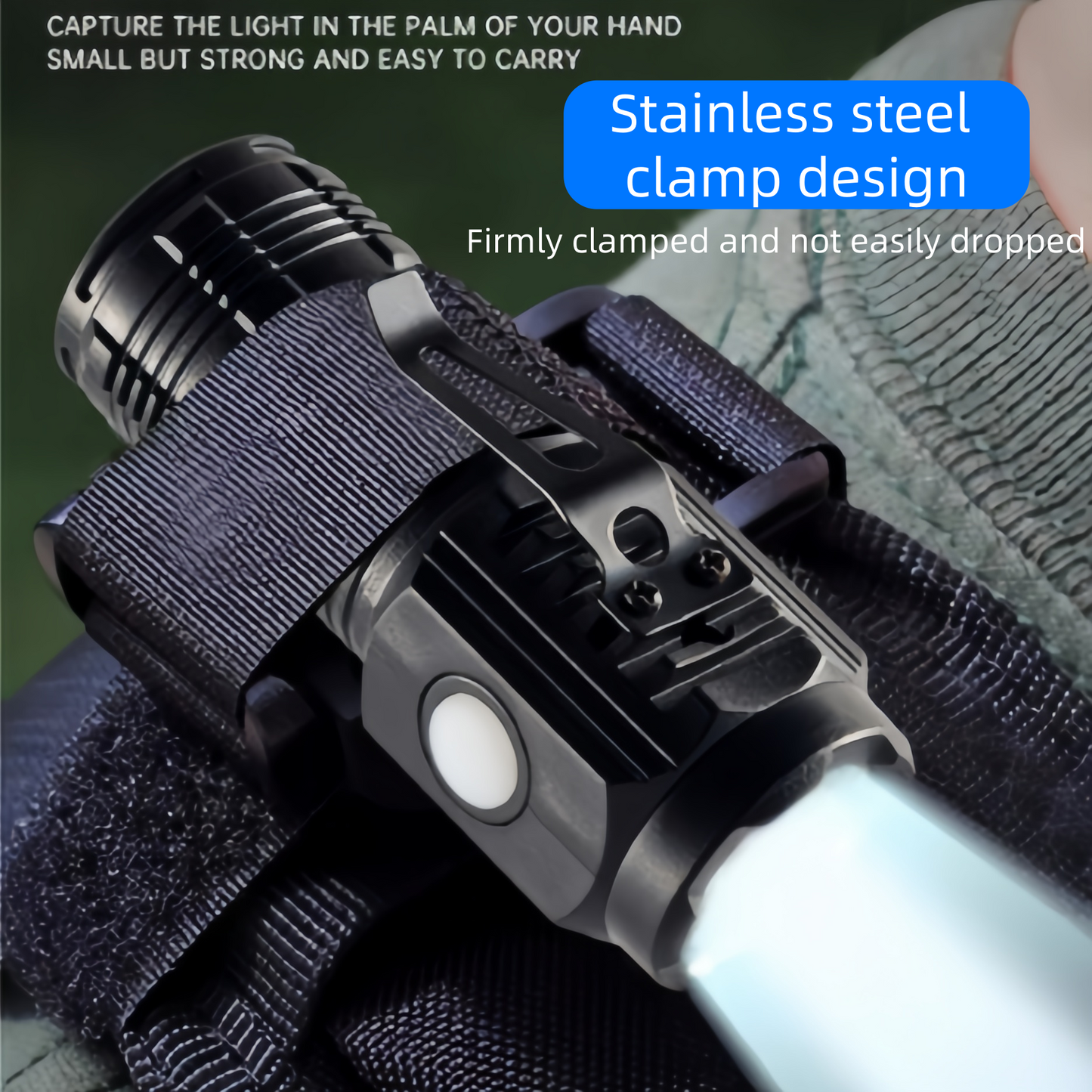 Ultra-bright Mini Portable Flashlight with Three Bright LED Lights for Strong Light Monster Lamp and Flashlight, Chargeable and Compact