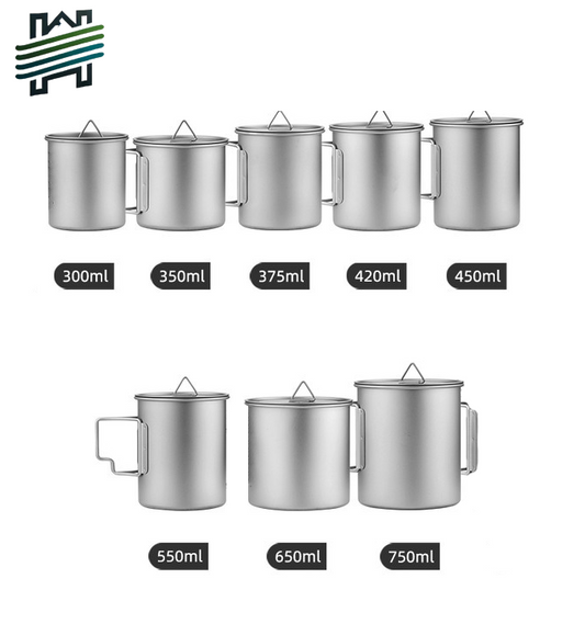 HYTRA Outdoor Pure Titanium Multi-capacity Water Cup