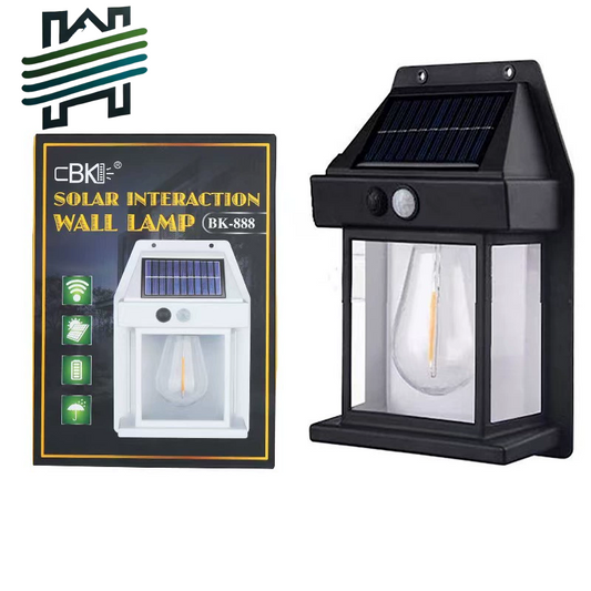 HYTRA Outdoor Solar Induction Tungsten Wire Warm Light Wall Lamp