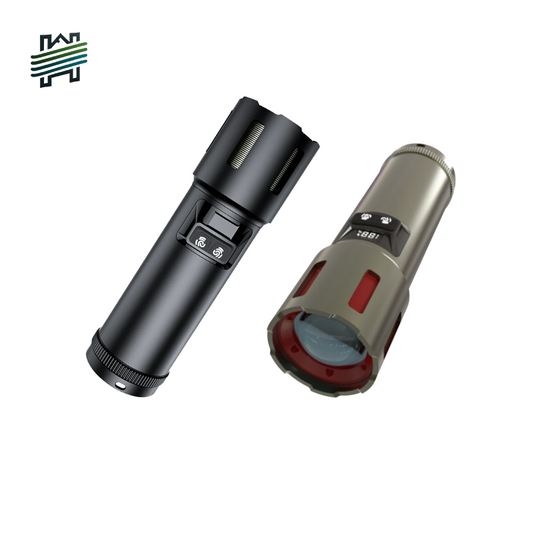 HYTRA LED Ultra-bright Long-range Multi-Functional Flashlight The Focused Zoom Digital Screen Displays Overcharging Protection for the Laser Wick
