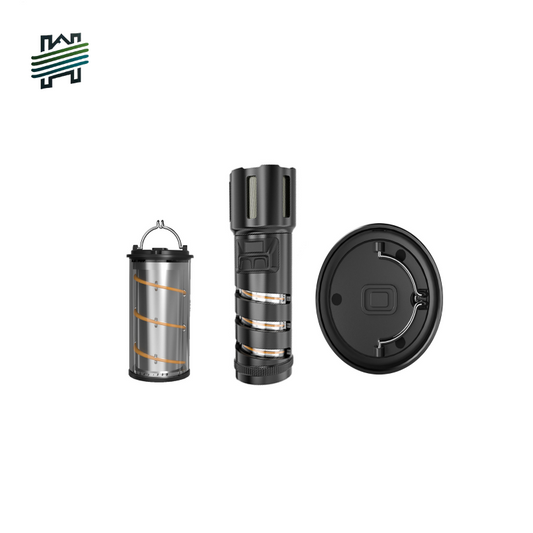HYTRA LED Multi-functional Detachable Camping Lamp Near and Far Zoom Waterproof Digital Electric Display Multi-speed Adjustment Detachable Camping Lamp