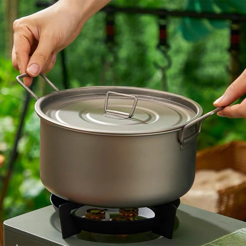 HYTRA Pure Titanium TA1 Outdoor Frying Pan Series (6-piece set)