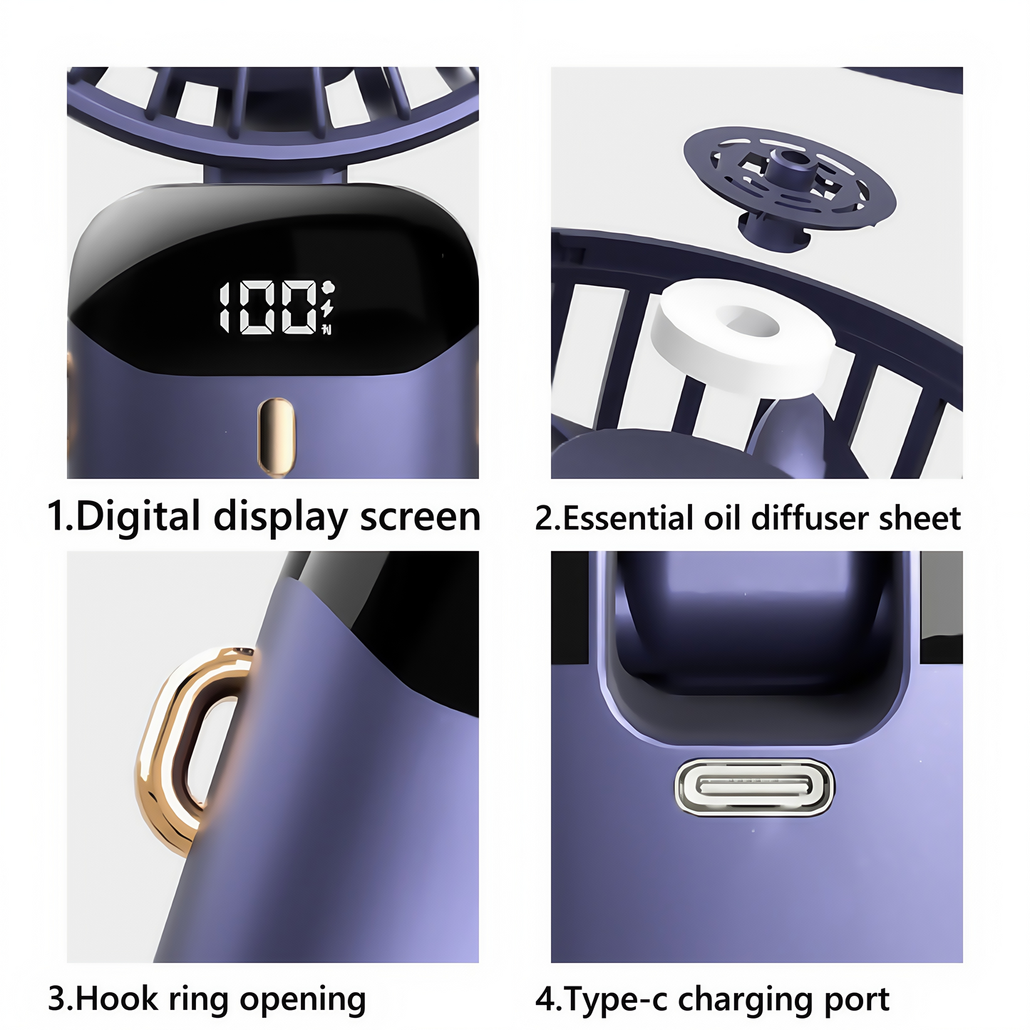 HYTRA Mini Portable Fan, Personal Handheld Foldable Portable Fan Handheld