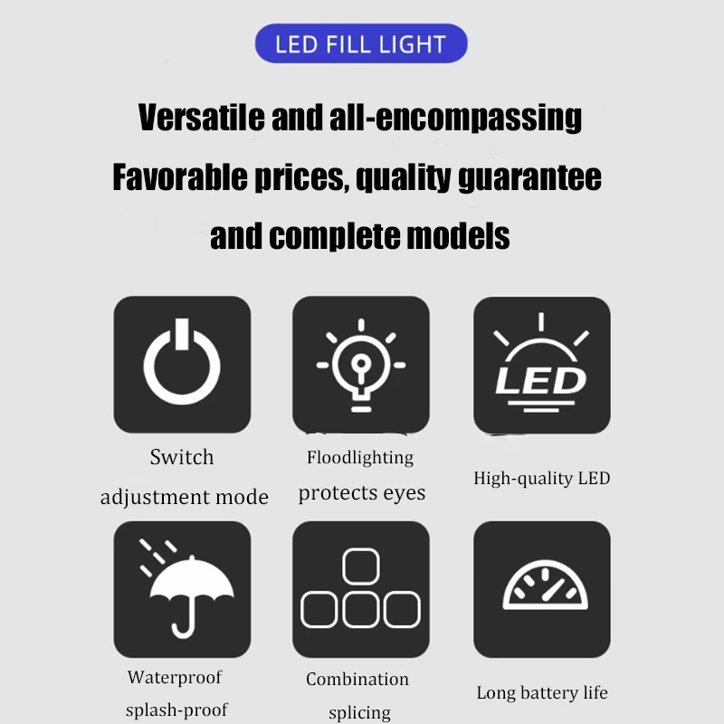 HYTRA Three-color pocket light, RGB rechargeable mini clip, computer camera, mobile phone selfie, live streaming fill light, tofu light